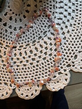 Handcrafted Pink and Peach Freshwater Pearl Necklace - Unbranded